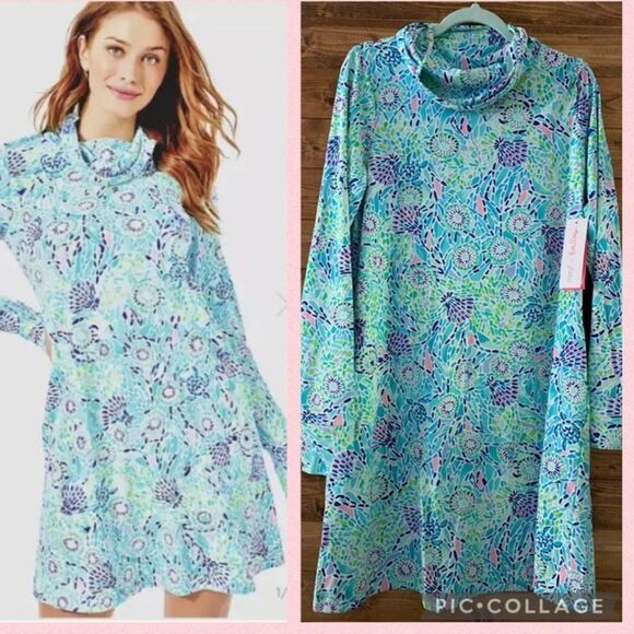 NWT Lilly Pulitzer Lilshield UPF 50+ Dress with Mask Attached Size S